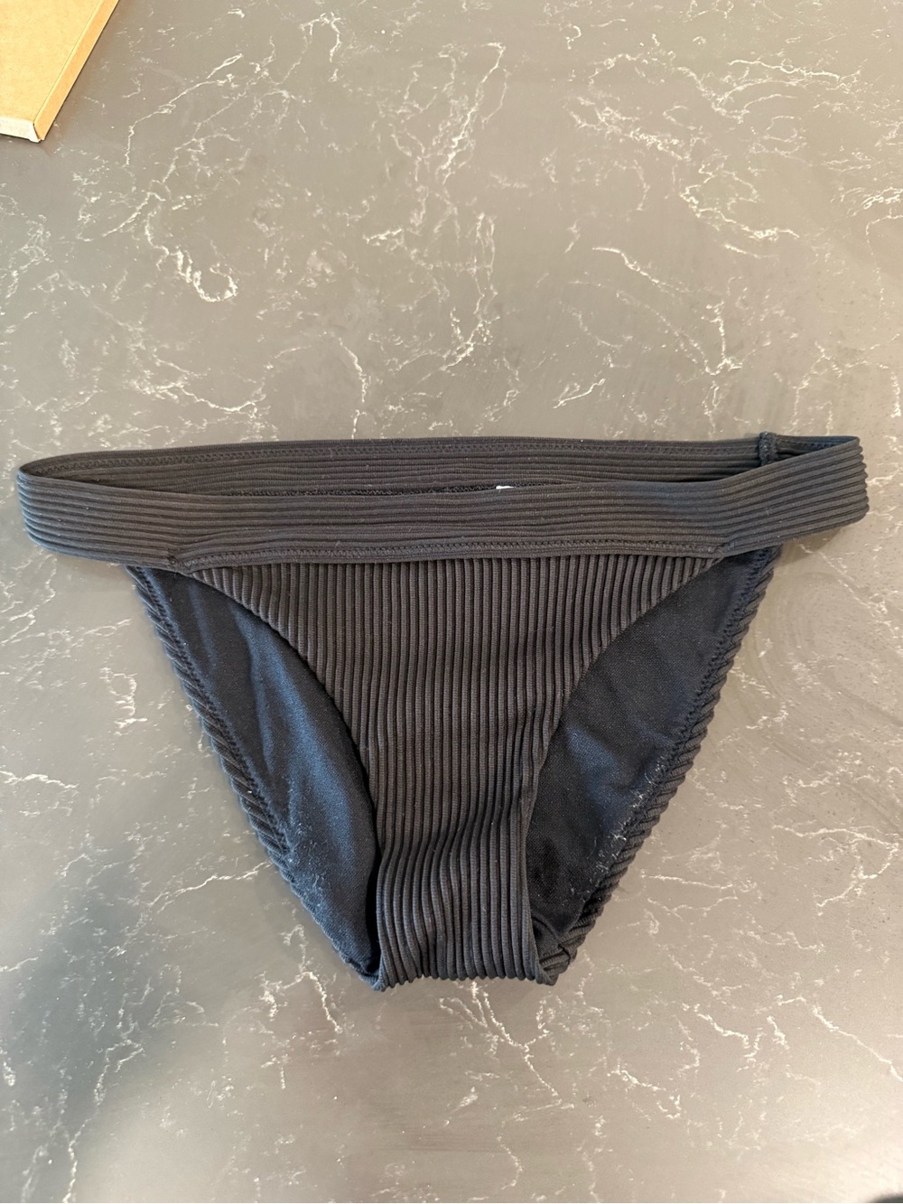 Hollister Black Ribbed Swim Bottom
